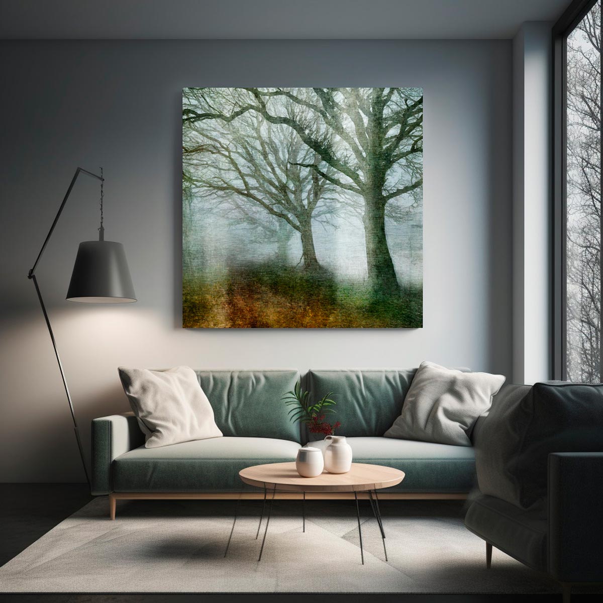Large Brushed Aluminium Print